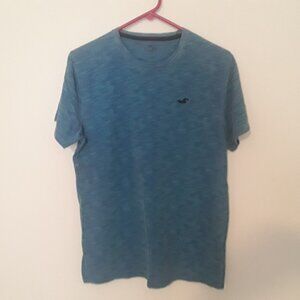 Mens Hollister California. Medium, Blue & Turquoise Green Icon Crew T-Shirt